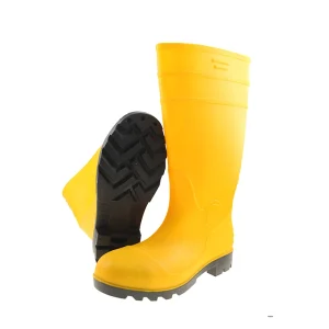 100% PVC Men’s Women’s Work Boot Water Shoes Midi Mesh for Summer Winter Resistant Acid Waterproof Rain Boots Black Adult Unisex