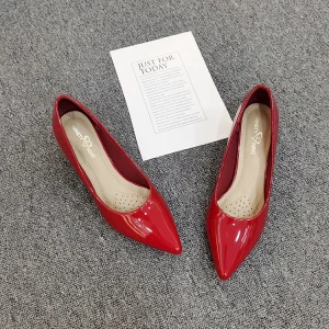1381 Office Women’s Shoes Red Pointed Toe Shoes Women Work Ladies Heels
