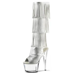 17cm Ultra High Heel Thigh-High Boots, Fish Mouth Platform, Thick Bottom, Pole Dance Shoes, Female