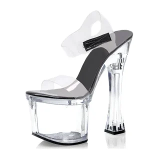 18cm Strippers Obsessed Sexy Transvestite Crossdressing Fashion Women’s Large Sandals Stage Walking Club Dancer Shoes Fetish Shoes