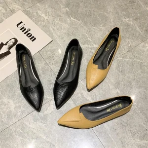 35-40 Spring Women Flat Shoes Elegant Ladies Flat Shoes Comfortable Female Flat Shoes for Two Colors