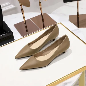 35-41 Women’s Work Commuter Shoes Stylish Low Heels Pointed Toe Sasks Versatile Comfortable High Heels