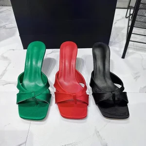 35-43 Satin High Heel Sandals Women’s Slippers