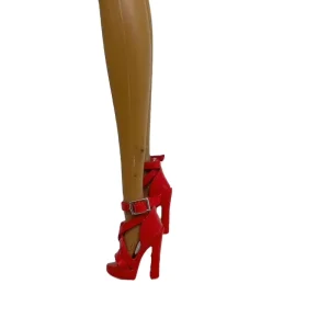3cm 1 12 BJD Doll Shoes PU Patent Leather High Heel Sandals Mini Cartoon DIY Educational Model