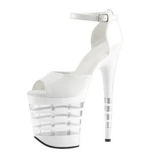 8 Inch Super High 20cm High Heels Sexy Exotic Fashion Women’s Ankle Strap Sandals Clubbing Shoes for Summer