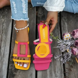 African Exclusive Large Size Flat Sandals Womens Slippers Direct Factory Sale