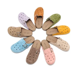 All-Match Women’s Round Toe Breathable Clogs Casual Buckle Mules