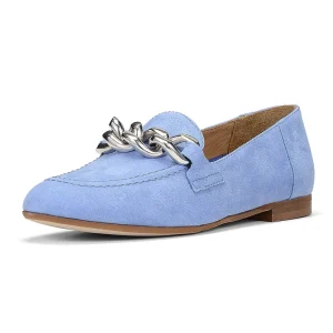 Almond Toe Casual Low Heels Slip on Fashion Genuine Leather Women Loafer Shoes