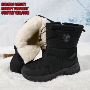 Anti-Slip Winter Boots, Unisex Snow Boots with Waterproof Oxford Upper