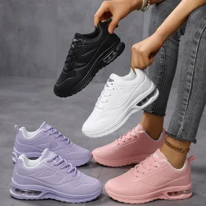 Athletic Low-Top Lace Up Unisex Spring Women’s Walk Running Shoes Jogger Jogging Height Increasing Platform Sneakers