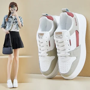 Autumn Breathable Mesh Small White Shoes Women’s Height Increasing Casual Shoes Women Thick Soled Sports Shoes