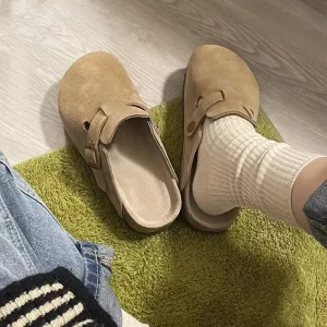 Autumn Custom Classical Outdoor Casual Non Slip Slippers Femme Flat Mules Shoes Sandals for Women and Ladies