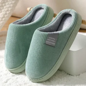 Autumn Indoor Home Cotton Slippers for Couples Men’s Women’s Velvet Shoes Non Slip Plus Moon Fur Factory Warm Wool