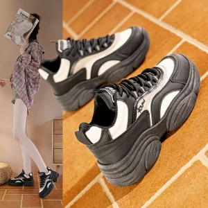 Autumn New Arrivals Women’s Sports Shoes Platform Height Increasing Chunky Dad Shoes Versatile Casual Non-slip Running
