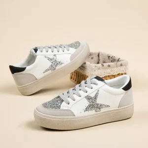 Autumn New Style Lightweight Board Shoes Soft-soled Women’s Thick-soled Casual Shoes Fashionable White Sneakers