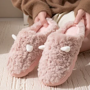 Autumn New Women’s Europe America Cartoon Animal Prints Shoes Soft PVC Outsole Synthetic Leather Upper Baotou
