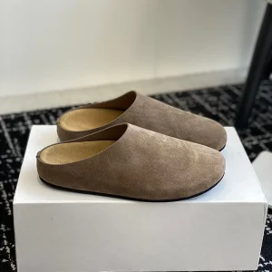 Autumn Style Thick Sole Row Style Women’s Slip on Flat Mules Closed Toe Lazy Half Slippers