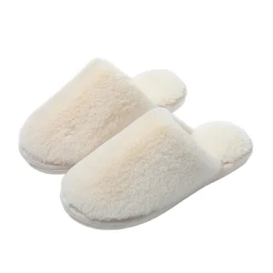 Autumn Winter Fashion Women’s Indoor Casual Slipper with Soft Thermal Plush Closed Toe PVC Lining Slides for Slippers