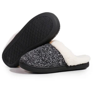Autumn Winter Indoor Dark Color Mao Mao Fur Thick-Soled Warm Breathable TPR Outsole for Women and Men