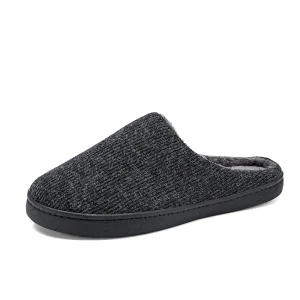 Autumn Winter Men’s and Women’s Hotel Style Eco Friendly Cotton Slippers Indoor Casual Slip on Solid Color Shoes