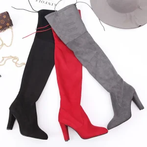 Autumn Winter Plus Size Boots Ladies Sexy Thigh High Boots Women Shoes Ladies Stretch Over the Knee High Boots Girl Boots