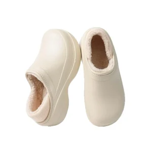 Autumn Winter Women’s Home Slippers Super Thick Soled Waterproof Indoor Plush Non Slip EVA Outsole Cushioning For Spring