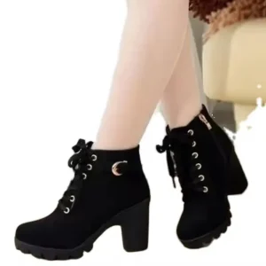 Autumn Woman Ankle Lace-up Booties Ladies Ankle & High Heel Boots