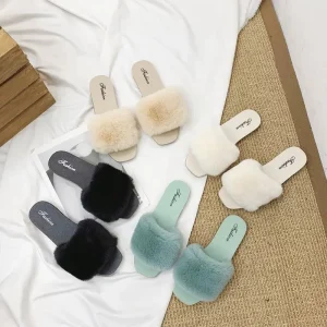 Autumn and Winter Women’s Home Indoor Slippers New Fashion Mao Mao Design Outfit Ins