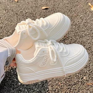 Autumn and Winter Women’s Shoes White Shoes Thick Sole Increase Casual Shoes