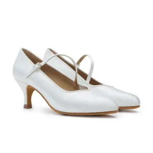 BD Ballroom Dance Shoes for Woman Tango Custom Dance Shoes Jazz Ladies Satin Leather White Women’s Latin Dance Shoes
