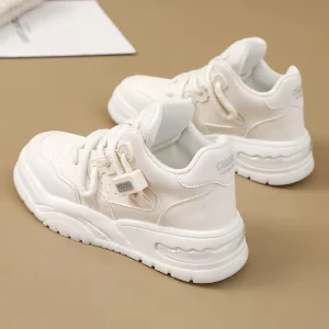 BR708 Women’s Breathable Low Top Sport Running Sneakers Thick Soled Loafers for Autumn Spring Winter