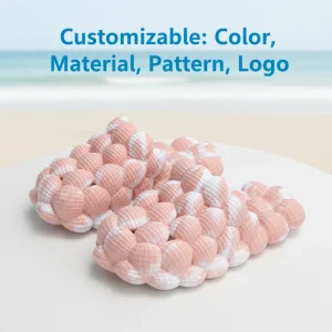 BSR Summer Cute Bubble Slippers for Women Open Toe Peep with PVC Lining Non Slip Wear Resistant for Male Female Couples