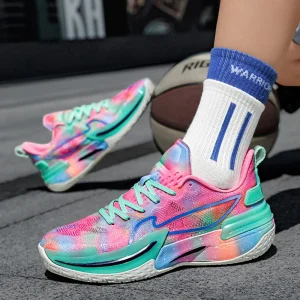 Basketball Shoes Men’s and Women’s Non slip Breathable Sneakers Gradient Casual Sports Trend Fashionable Running Shoes
