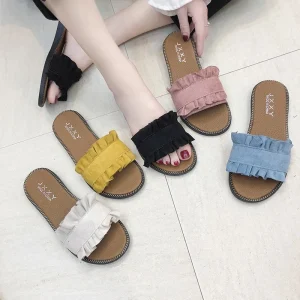 Beach Sandal Slippers Custom Logo New Flip Flops Clear Light Weight Summer Flat for Women and Lady