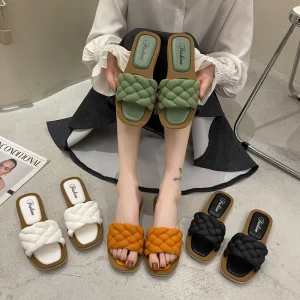 Beach Sandals Indoor Outdoor Summer Cute Flip Flop Ladies Flats Shoes Women Wear Sandals Women’s Slippers