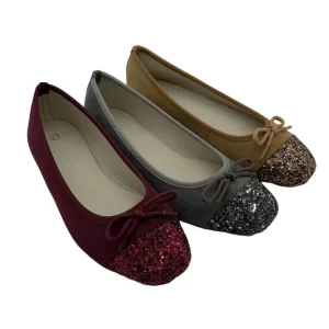 Beautiful Look Women Dress Shoes Walking Square Toe Soft Sole Ballet Shoes Style Women Flat Shoes With Bowknot