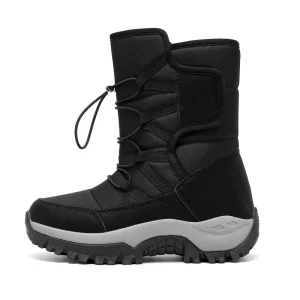 Best-selling Winter High-top Canvas Upper Waterproof Anti-slip Cotton-lined Outdoor Snow Boots Men’s Women’s