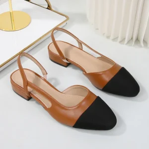 Big Size 32 44 Women New Heel Flat Pumps Dress Shoes with Square Toe Slip On Closure Casual Sandals for Summer and Autumn
