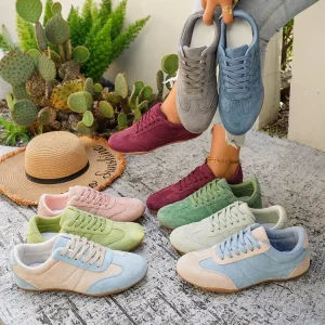 Big Size 36 42 Lace up Custom Logo Sneakers Women’s Fashion Casual Flat Sneakers Shoes