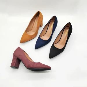 Big Size Elegant Non Slip Office Work Shoes Ladies Block Heel Pumps High Heel Women’s Shoes
