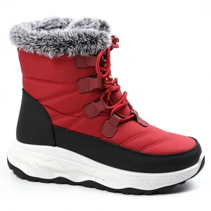 Black Mid Calf Thermal Outdoor Anti Slip Warm Waterproof Ladies Winter Snow Boots for Hiking
