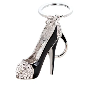 Bling Rhinestone High Heel Keychain Crystal Shoe Bag Charm Fashion Accessories for Women