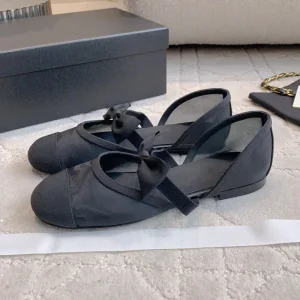 Bowknot Ballet Flats New French Retro Mary Jane Slip On Lightweight for Women Round Toe Shallow Hollow Flat Shoes
