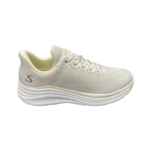 Breathable EVA Casual Sneaker Shoes for Women Soft Bottom Round Toe Lace Up Knitted Upper Shoes