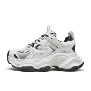 Breathable Mesh Lace-Up Classic Dad Shoes Sponge Cake Thick EVA Midsole Casual Fashionable Sports Women’s Waterproof