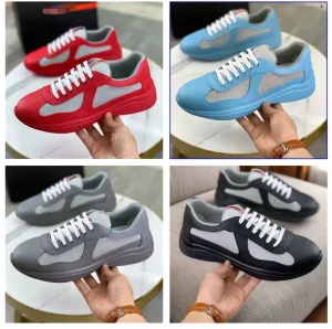 Breathable Mesh & Leather Women’s Men’s Sport Sneakers Comfortable Lace Up Casual Shoes