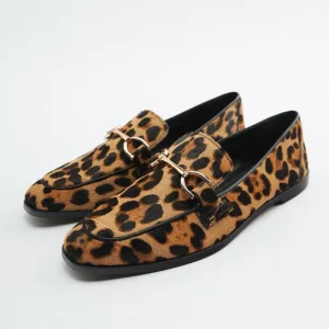 British Fashion Leopard Print Casual Soft soled Women’s Loafers Women’s Casual Shoes Round toe Flat Shoes