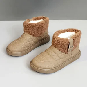 Brm885 Fashion Women’s Winter Snow Boots Comfortable Soft Toe Ankle Height Snow Boots