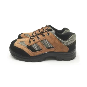 Brown Women Steel Toe Shoes Safety Men Breathable Working Shoes