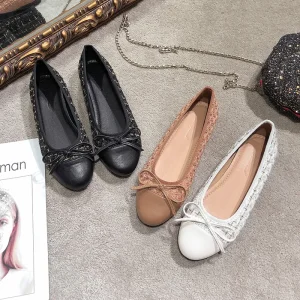 CAIMENG Spring New Style Shallow Mouth Popular Women’s EVA Upper Mesh Lining Soft Sole Loafers Flat Plus Size Shoes